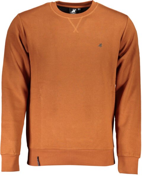 US GRAND POLO MEN'S BROWN ZIPLESS SWEATSHIRT