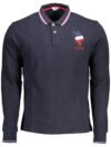 US POLO BLUE MEN'S LONG SLEEVED POLO SHIRT