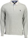 US POLO LONG SLEEVED POLO SHIRT MAN GRAY