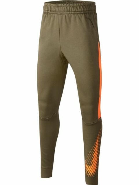 Children's Tracksuit Bottoms Nike Dri-FIT Therma Olive Boys