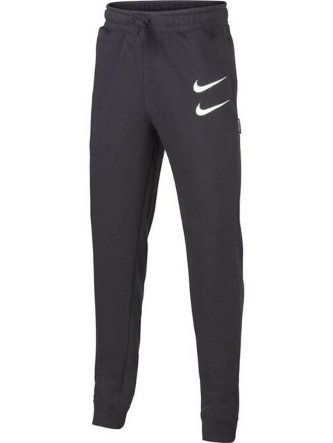 Children's Tracksuit Bottoms Nike Swoosh Kids Black