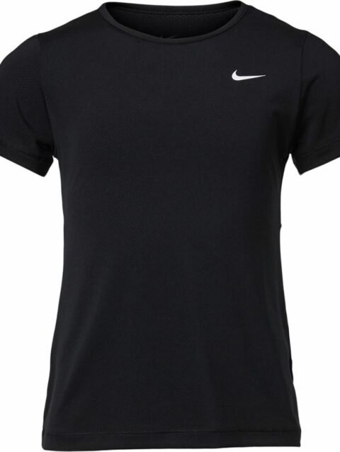 Child's Short Sleeve T-Shirt Nike Pro Black 92 % Polyester 8 % Spandex