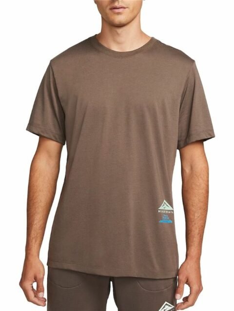 Men’s Short Sleeve T-Shirt Nike Dri-FIT Brown