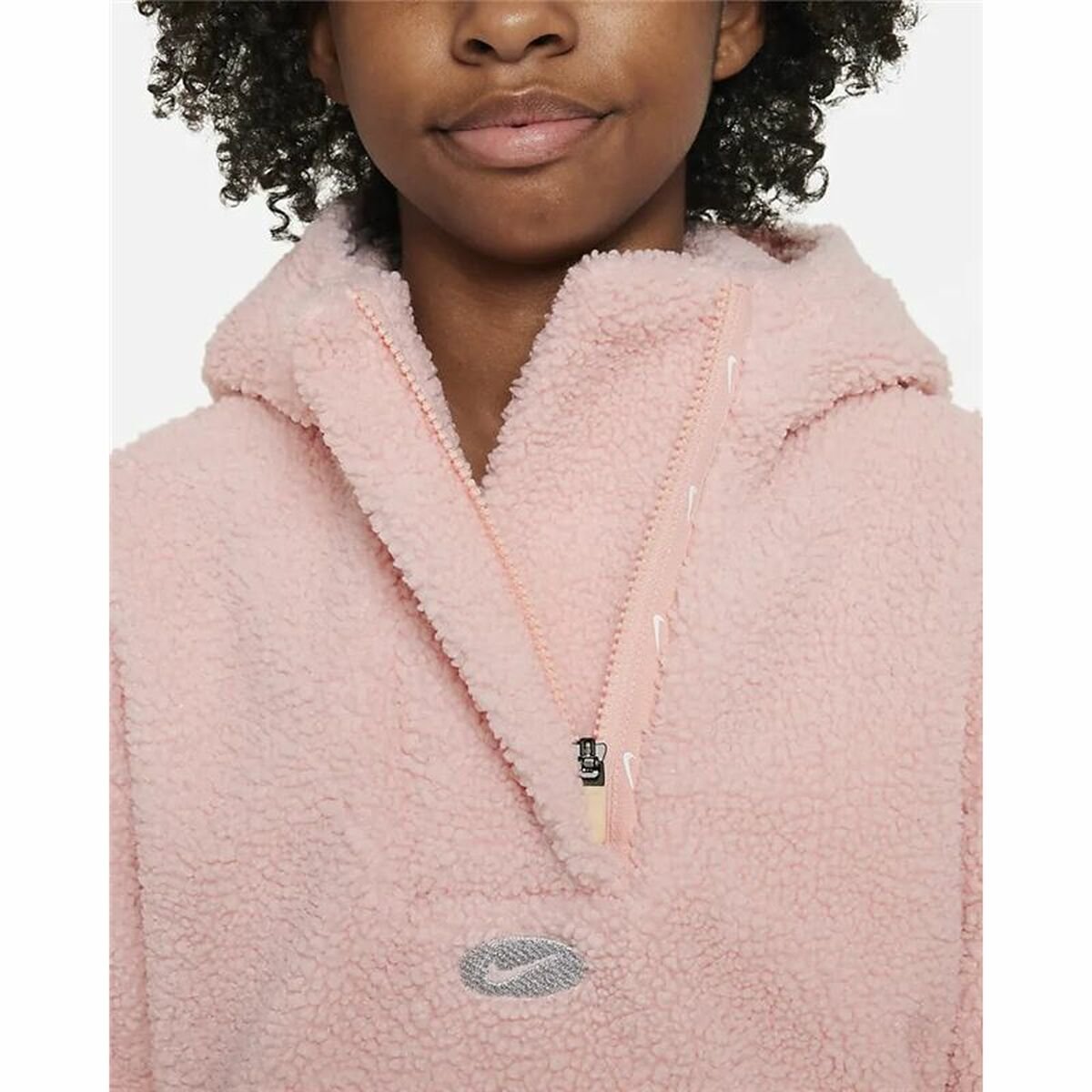 Children’s Sweatshirt Nike Therma-FIT Icon Clash Pink - Image 7