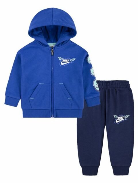 Sports Outfit for Baby Nike Nsw Art Of Play Ft Fz Blue 2 Pieces