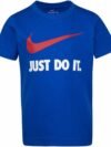 Child's Short Sleeve T-Shirt Nike Swoosh Blue