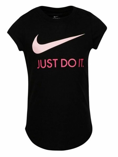 Child's Short Sleeve T-Shirt Nike  Swoosh JDI Black