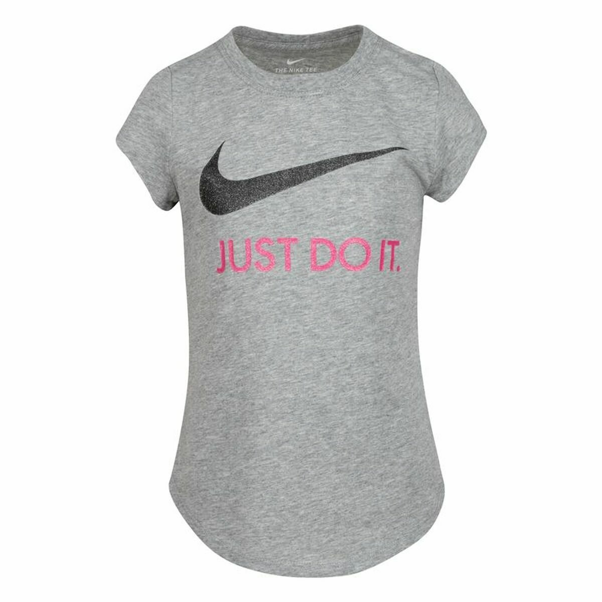 Child's Short Sleeve T-Shirt Nike Swoosh JDI Grey