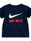Child's Short Sleeve T-Shirt Nike Swoosh Navy Blue
