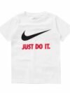 Child's Short Sleeve T-Shirt Nike Swoosh Just Do It White