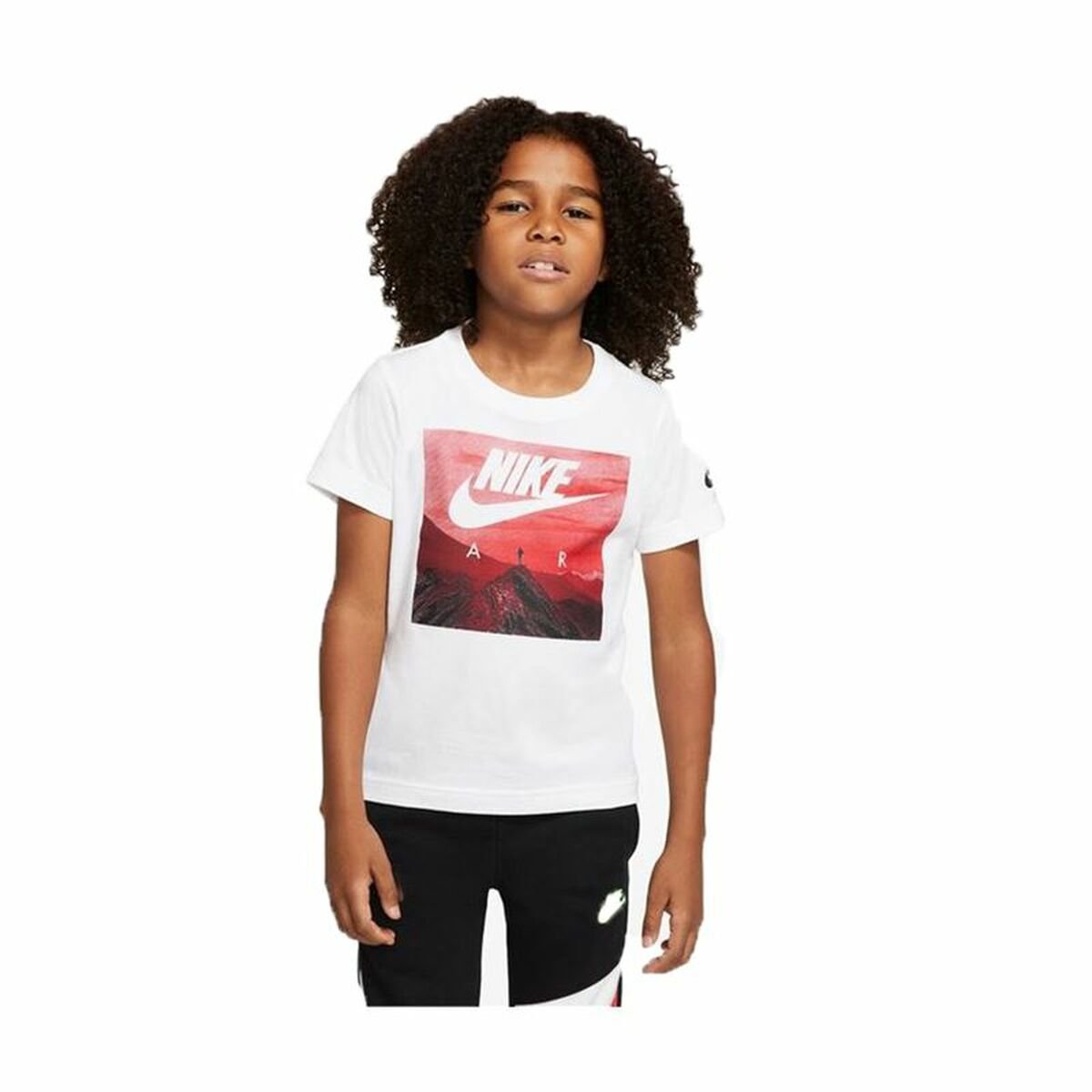 Child's Short Sleeve T-Shirt Nike Air View White - Image 4