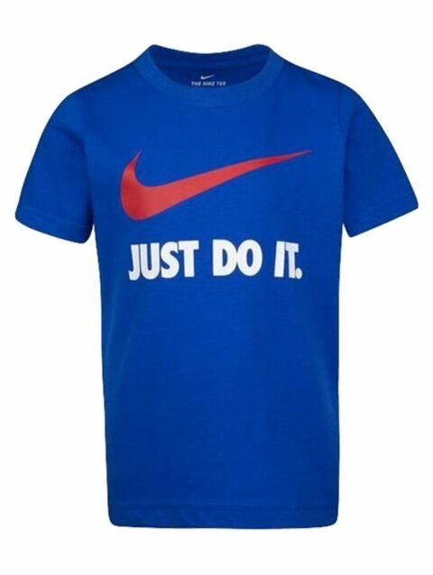 Child's Short Sleeve T-Shirt Nike  NKB Swoosh  Blue