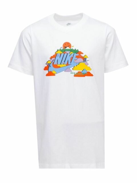 Child's Short Sleeve T-Shirt Nike Happy Cloud White