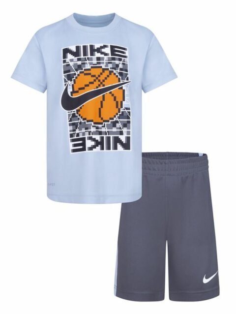 Children's Sports Outfit Nike Df Icon Grey Multicolour 2 Pieces