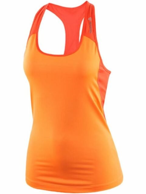 Women's Sleeveless T-shirt Reebok WOR Racerback LBTOP Orange