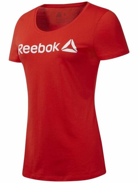 Women’s Short Sleeve T-Shirt Reebok Scoop Neck Red