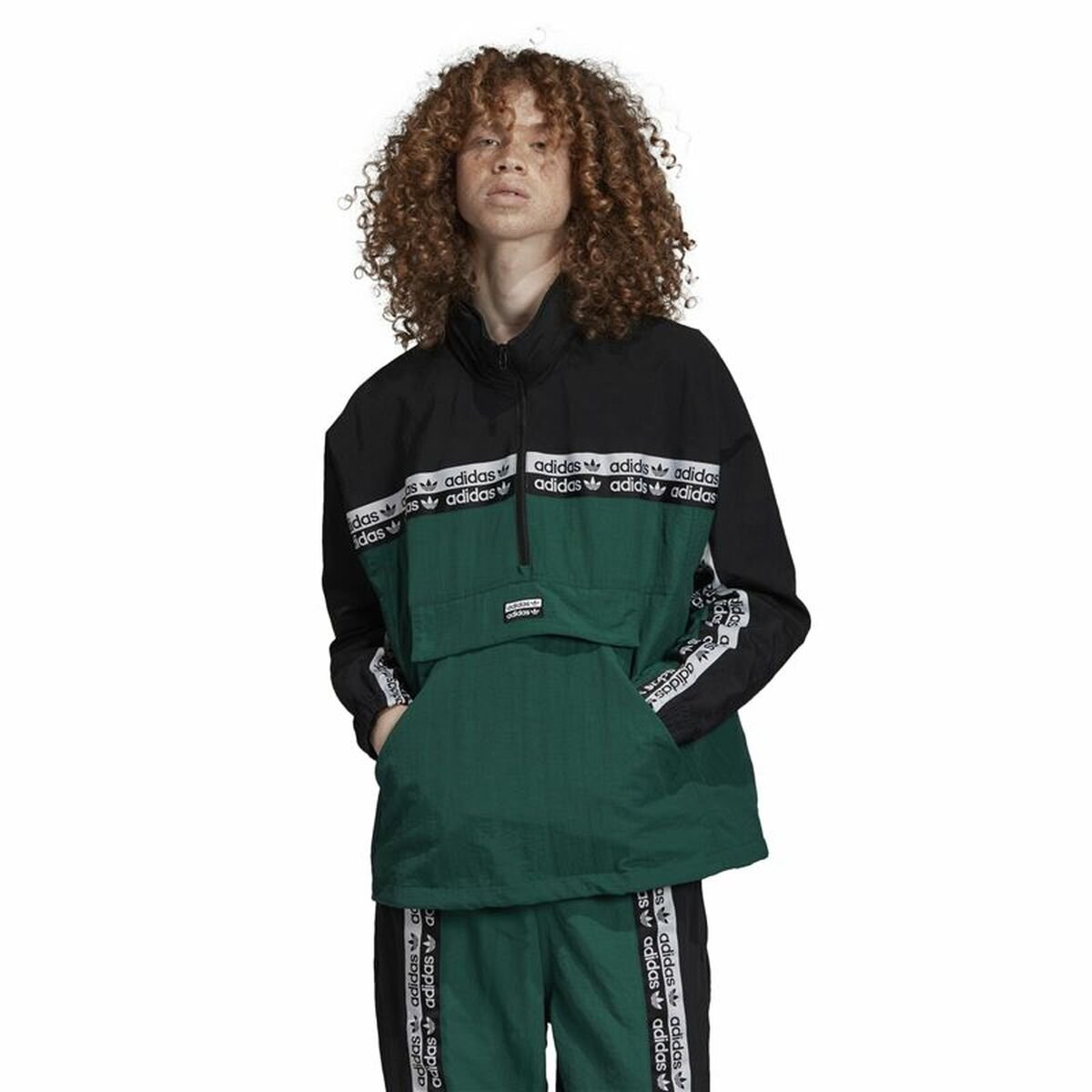 Men's Sports Jacket Adidas Originals R.Y.V. BLKD 2.0 Track Dark green - Image 2