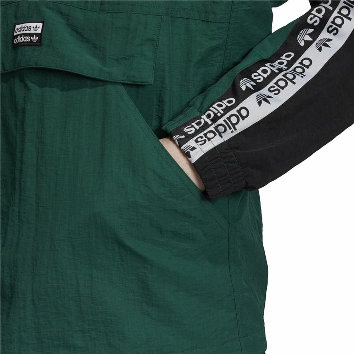 Men's Sports Jacket Adidas Originals R.Y.V. BLKD 2.0 Track Dark green - Image 7