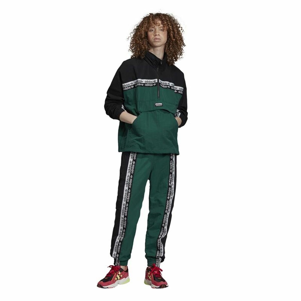 Men's Sports Jacket Adidas Originals R.Y.V. BLKD 2.0 Track Dark green - Image 4