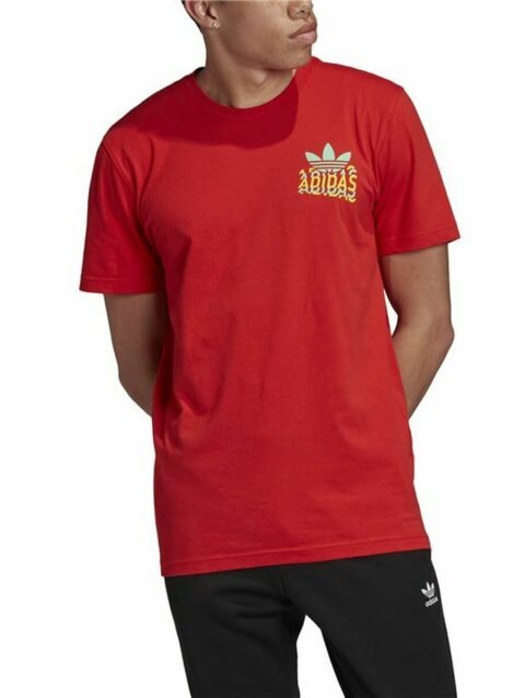 Men’s Short Sleeve T-Shirt Adidas Multifade  Red