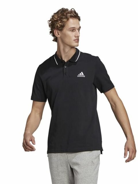 Men’s Short Sleeve Polo Shirt Adidas Aeroready essentials Black