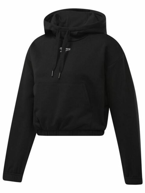 Women’s Hoodie Reebok Sportswear Cropped Black