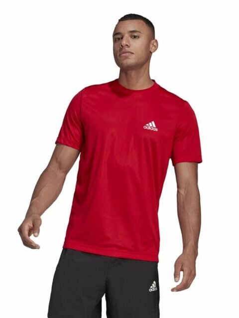 Men’s Short Sleeve T-Shirt  Aeroready Designed To Move Adidas Designed To Move Red