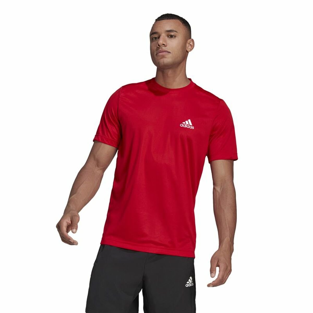 Men’s Short Sleeve T-Shirt Aeroready Designed To Move Adidas Designed To Move Red