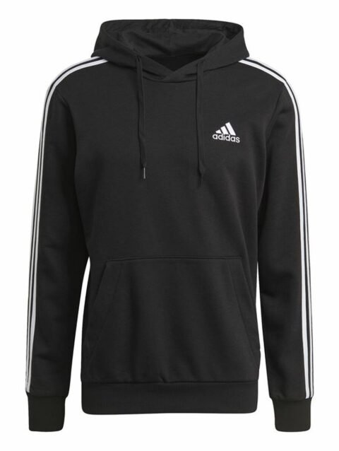Men’s Hoodie Adidas Essentials 3 Stripes Black