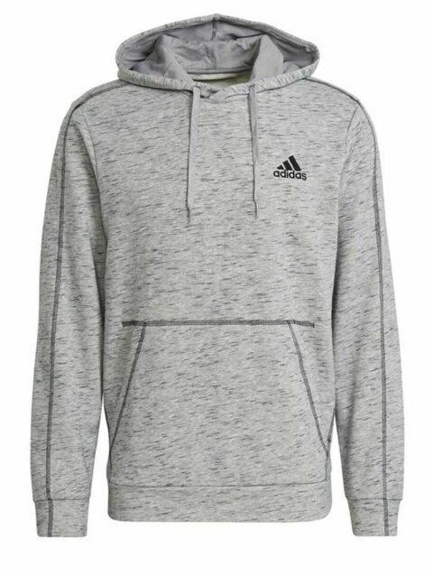 Men’s Hoodie Adidas Essentials Mélange Embroidered Light grey