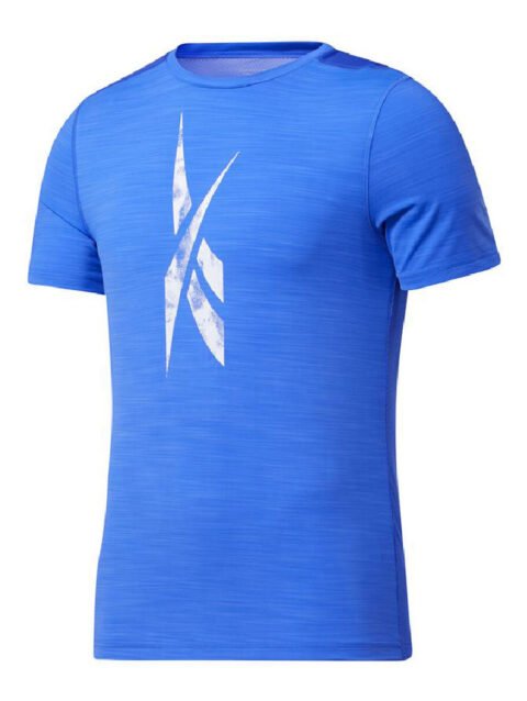 Men’s Short Sleeve T-Shirt Reebok Workout Ready Activchill Blue
