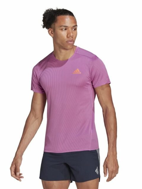 Men’s Short Sleeve T-Shirt Adidas Adizero Speed Dark pink