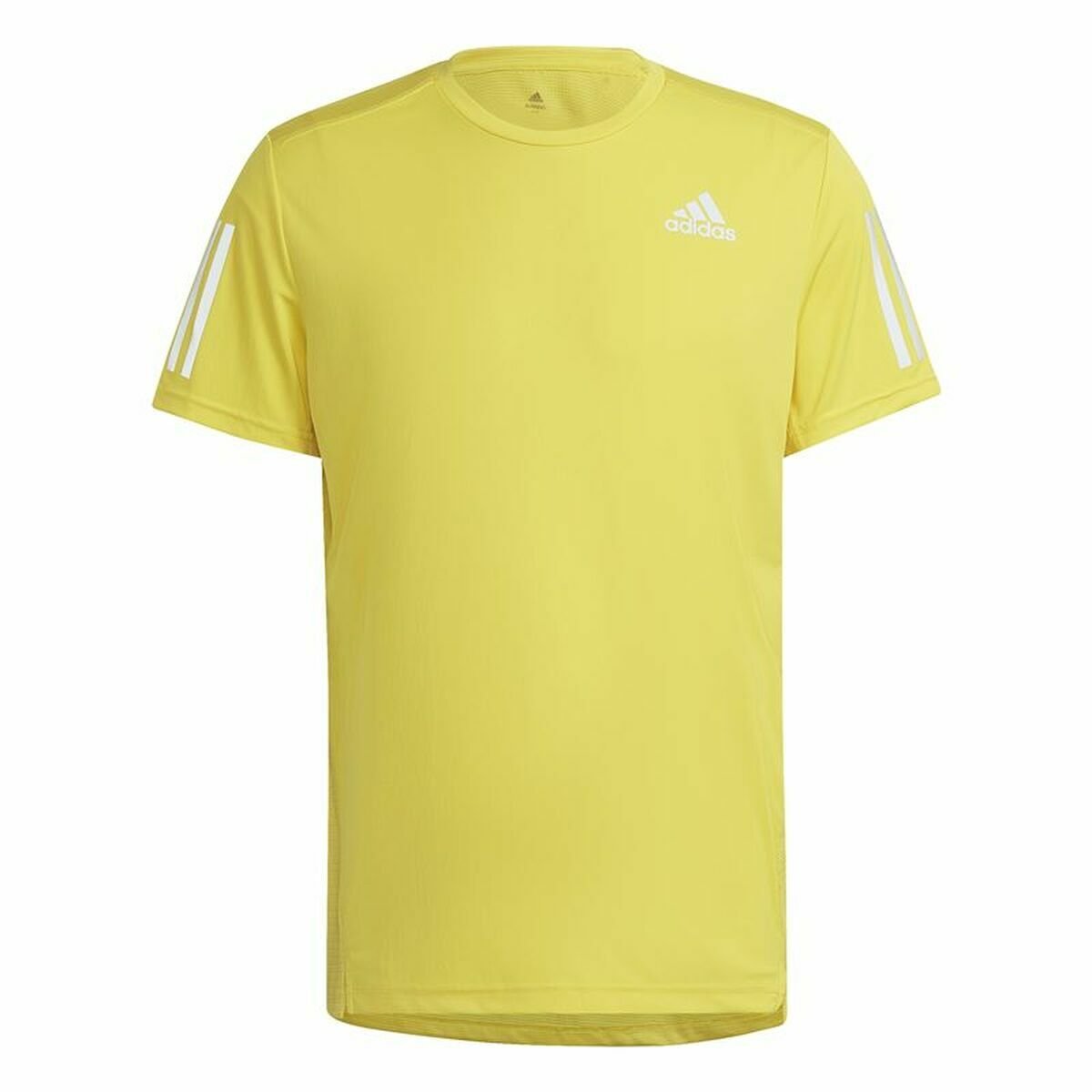 Men’s Short Sleeve T-Shirt Adidas Graphic Tee Shocking Yellow - Image 4