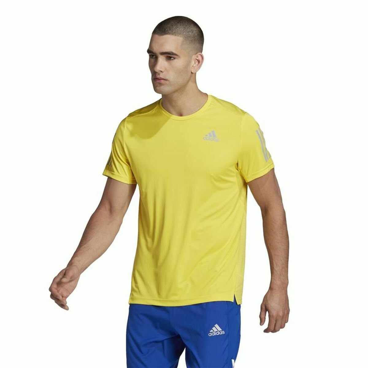 Men’s Short Sleeve T-Shirt Adidas Graphic Tee Shocking Yellow