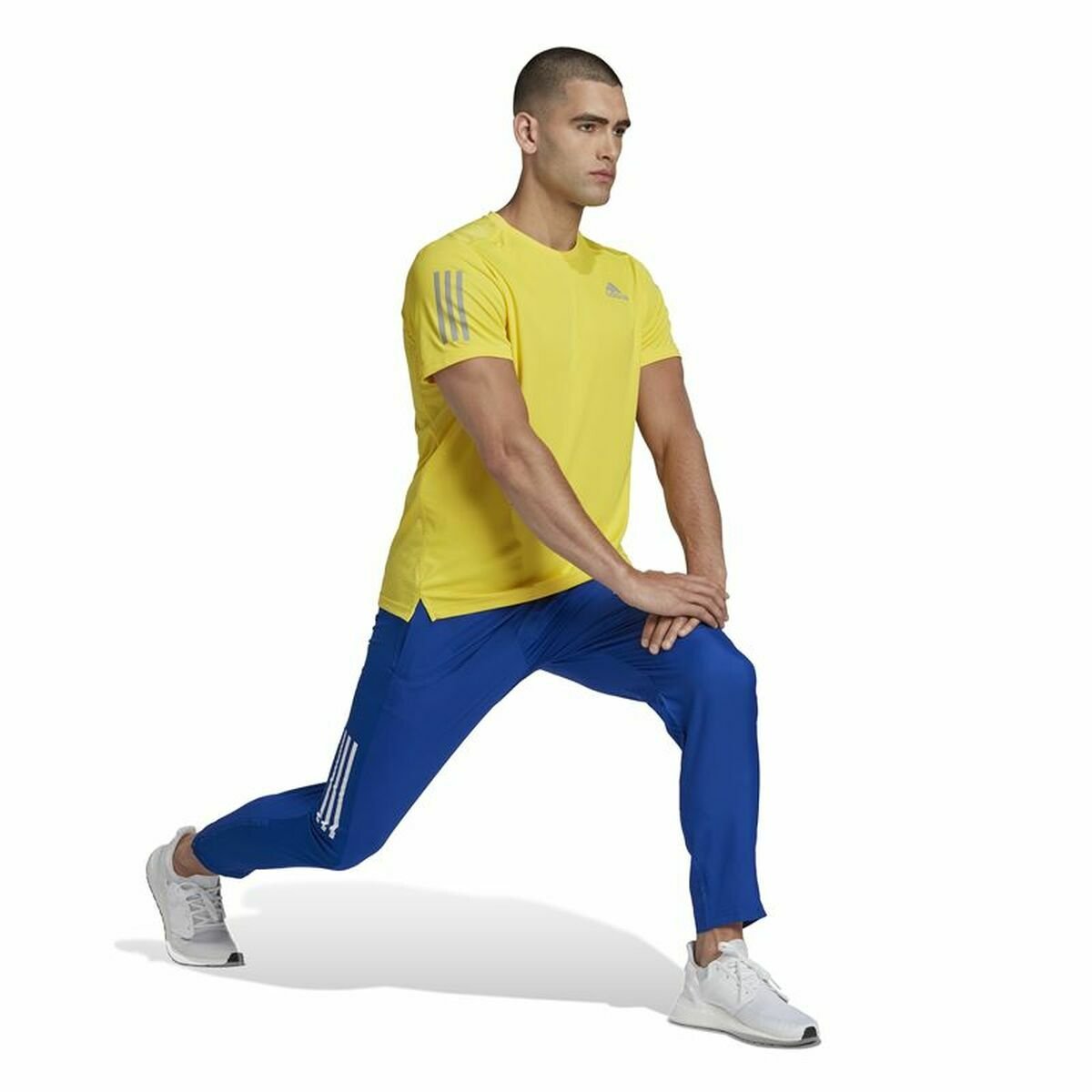 Men’s Short Sleeve T-Shirt Adidas Graphic Tee Shocking Yellow - Image 7