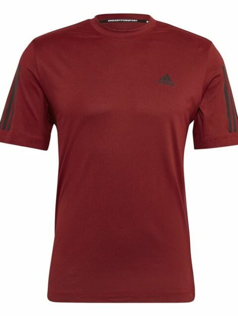 Men’s Short Sleeve T-Shirt Adidas  T365 Training  Dark Red