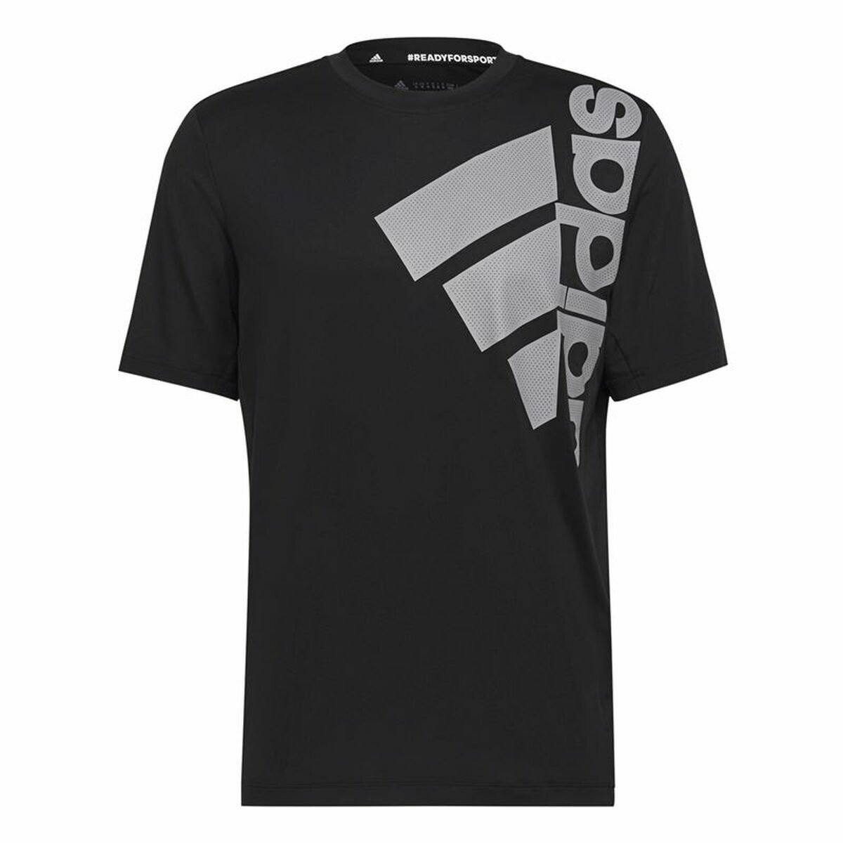 Men’s Short Sleeve T-Shirt Adidas Big Badge Black - Image 3