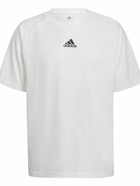 Men’s Short Sleeve T-Shirt Adidas Essentials Brandlove White