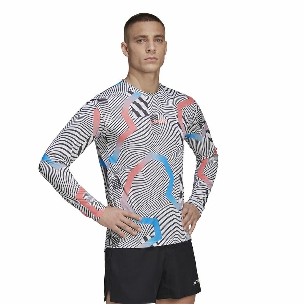 Men’s Long Sleeve T-Shirt Adidas Terrex Primeblue Trail White - Image 5