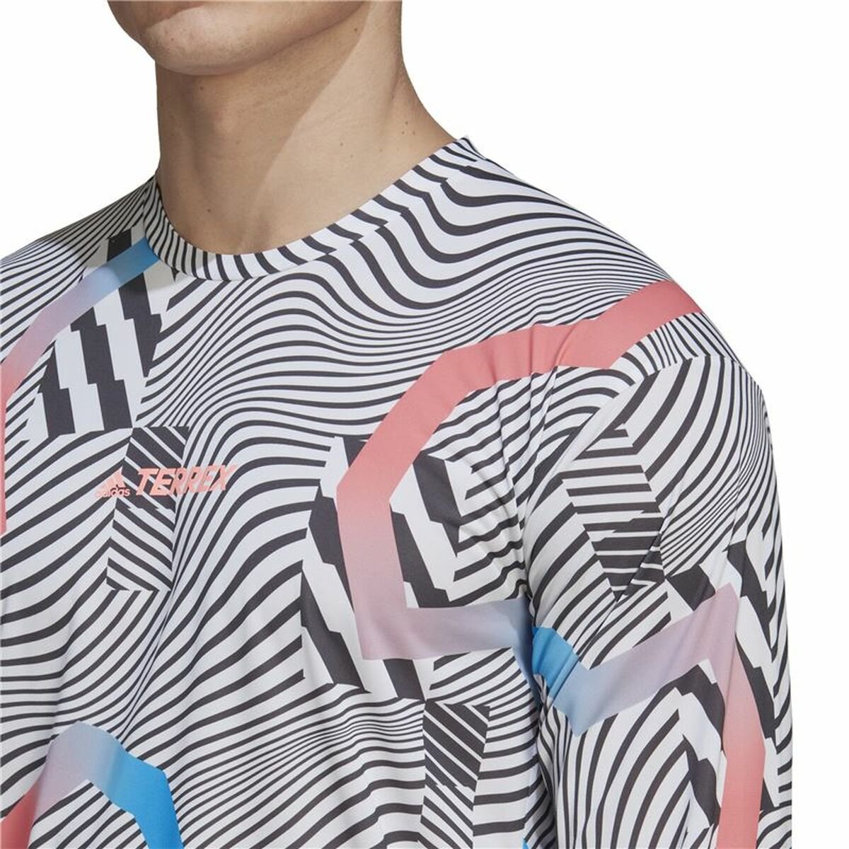 Men’s Long Sleeve T-Shirt Adidas Terrex Primeblue Trail White - Image 4