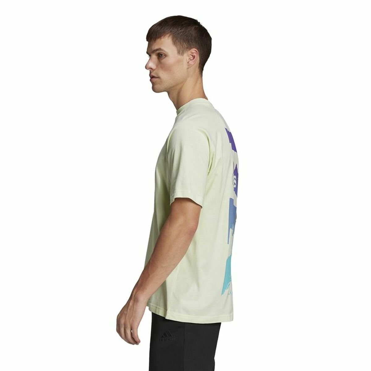 Men’s Short Sleeve T-Shirt Adidas Essentials Brandlove Yellow - Image 7