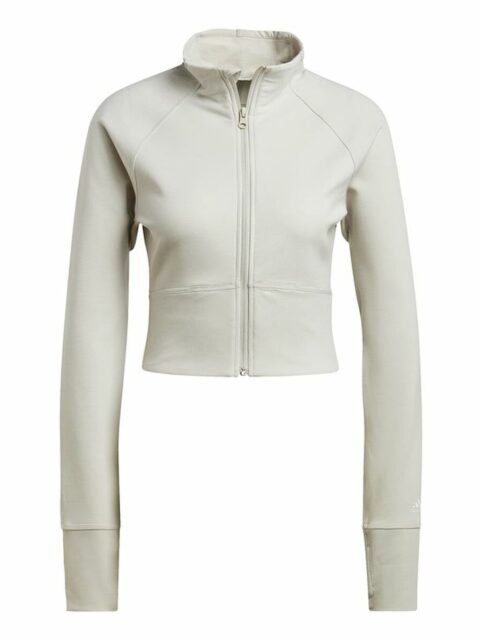 Women's Sports Jacket Adidas Aeroready Studio Beige