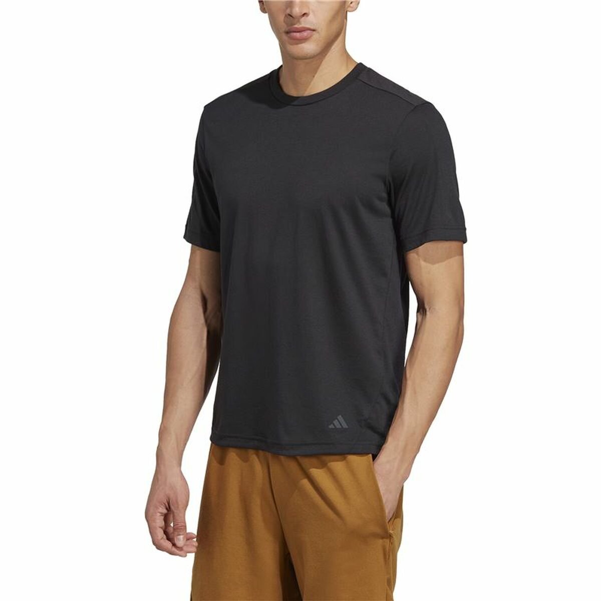 Men’s Short Sleeve T-Shirt Adidas Base Black - Image 9