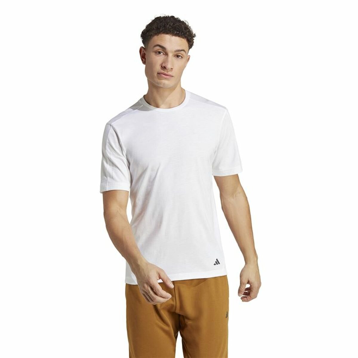 Men’s Short Sleeve T-Shirt Adidas Base White - Image 9