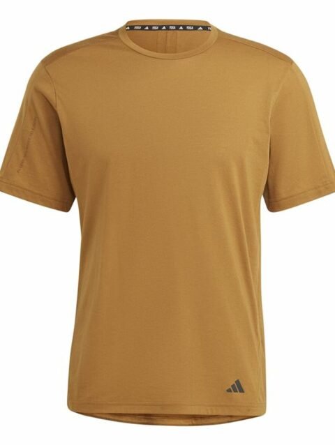 Men’s Short Sleeve T-Shirt Adidas Yoga Base Brown