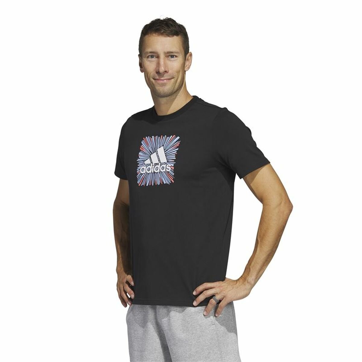 Men’s Short Sleeve T-Shirt Adidas Sport Optimist (XS) - Image 4