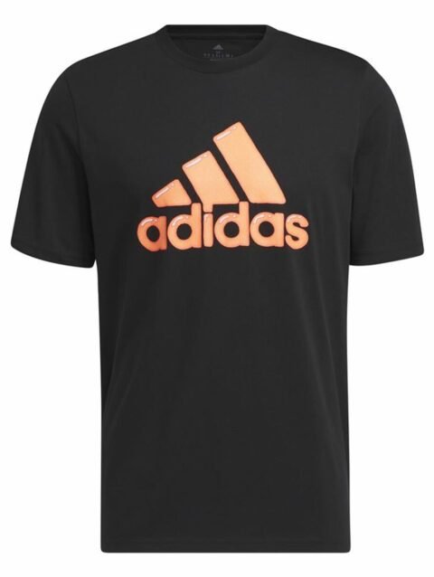 Men’s Short Sleeve T-Shirt Adidas Logo Black (L)