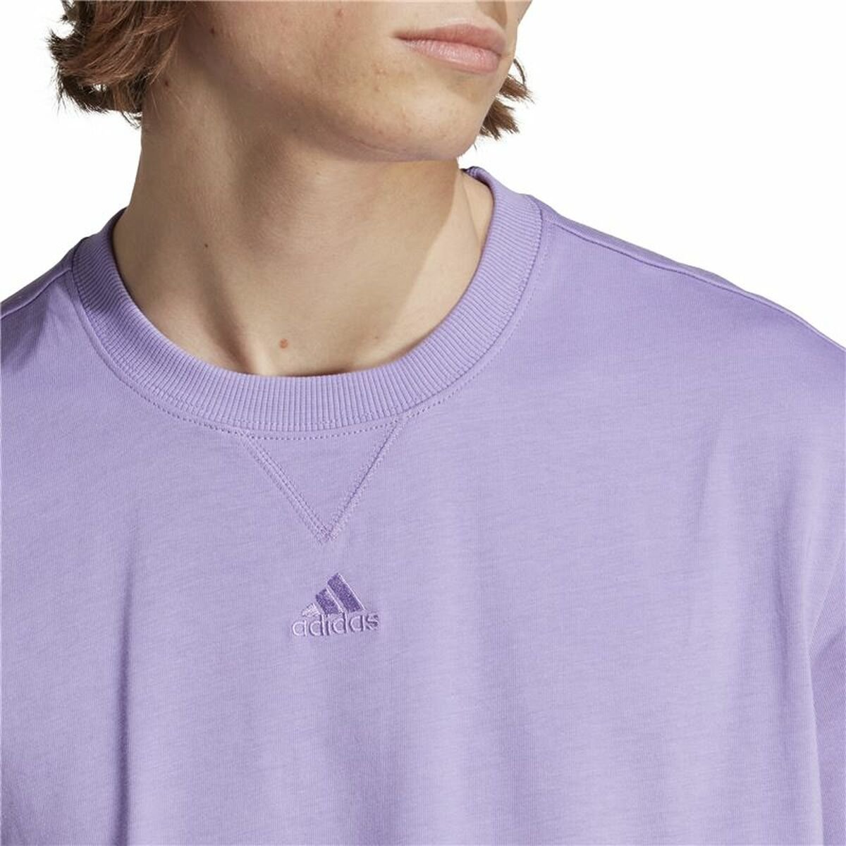 Men’s Short Sleeve T-Shirt Adidas All Szn Purple - Image 4