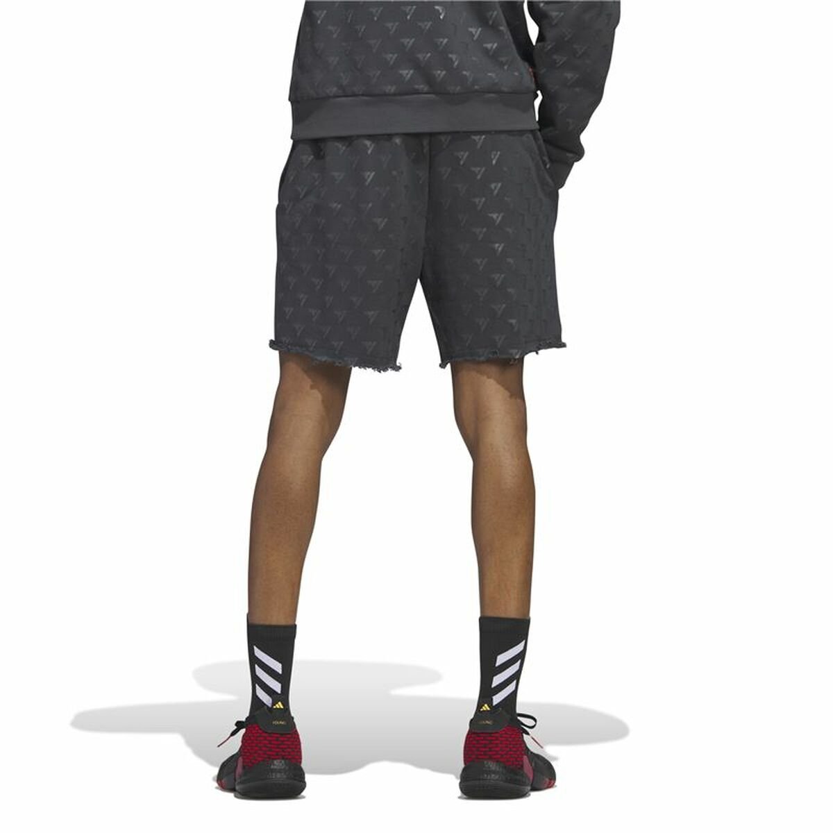 Men's Basketball Shorts Adidas Trae Allover Print Grey - Image 6