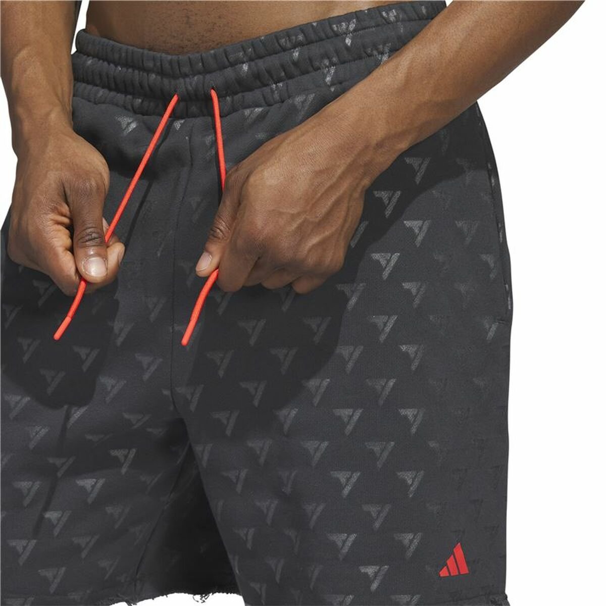 Men's Basketball Shorts Adidas Trae Allover Print Grey - Image 3